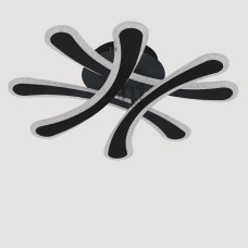 Люстра стельова світлодіодна LED Light House SRS-19438 BK 86W чорна