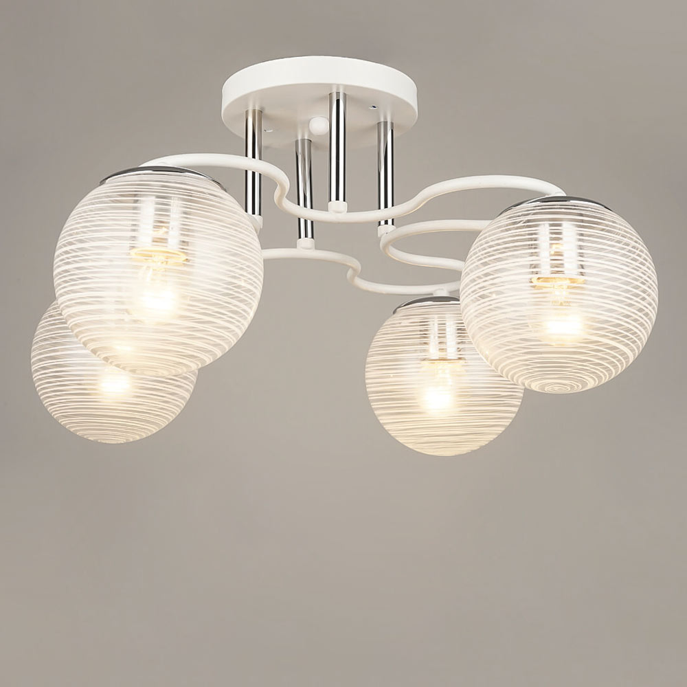 Изображение Люстра потолочная Light House SRS-19445/4 белый + хром ИМ Light-Deco 