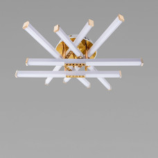 Люстра стельова світлодіодна LED Light House SRS-19442/6 WT+GD 78W біла зі злотим