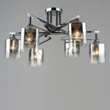 Люстра стельова Light House SRS-19480/6 CH+BK хром + чорний, колір плафонів хром