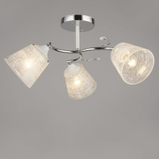Люстра стельова Light House SRS-19486/3 CH+WT хром + білий, плафон білий