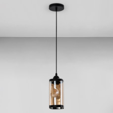 Люстра підвісна Light House SRS-19511/1 BK колір чорний, плафон бурштиновий 