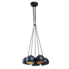 Люстра підвісна Bowl С150-5 Black/Gold чорний + золото