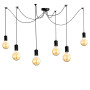Зображення Світильник підвісний (люстра-павук) Атмолайт Spider-6 Black чорний  ИМ Light-Deco 