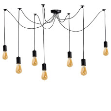 Світильник навісний (люстра-павук) Атмолайт Spider-7 Black чорний 