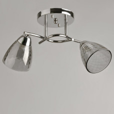 Люстра стельова Light House SRS-19079/2A CR хром, плафон димчастий