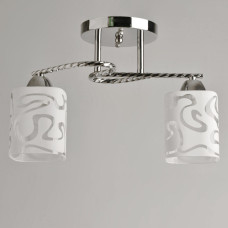 Люстра стельова Light House SRS-19444/2А CR хром, плафон білий з прозорим