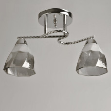 Люстра стельова Light House SRS-19465/2 CR хром, плафон димчастий