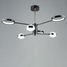 Люстра стельова світлодіодна Light House SRS-19519/3+3 COFFEE+GD, колір кавовий + золото