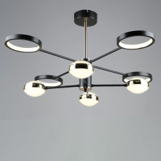 Люстра стельова світлодіодна Light House SRS-19519/4+4 COFFEE+GD, колір кавовий + золото