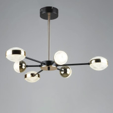 Люстра стельова світлодіодна Light House SRS-19520/3+3 COFFEE+GD, колір кавовий + золото