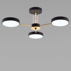 Люстра стельова світлодіодна Light House SRS-19521/3 BK+FGD, колір чорний+ золото