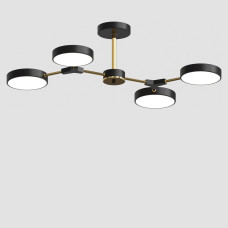 Люстра стельова світлодіодна Light House SRS-19523/4 BK+FGD, колір чорний + золото
