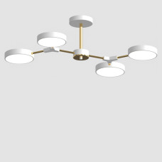 Люстра стельова світлодіодна Light House SRS-19523/4 WT+FGD, колір білий + золото