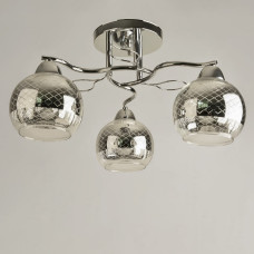Люстра стельова Light House SH-19530/3 CR 480*480*240 колір хром, плафон хром з візерунком