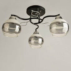 Люстра стельова Light House SH-19531/3 BK+CR 480*480*240 колір чорний + хром