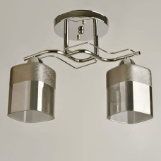 Люстра стельова Light House SH-19533/2 CR 340*160*250 колір хром, плафон димчастий