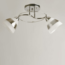 Люстра стельова Light House SH-19536/2 CR 520*260*230 колір хром, плафон сірий + білий