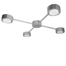 Люстра стельова (стельовий світильник) Атмолайт Quant GX53 C4-350 MoireSilver муар срібло