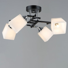 Люстра стельова Light House SRS-19069/4 BK+CH чорна + хром