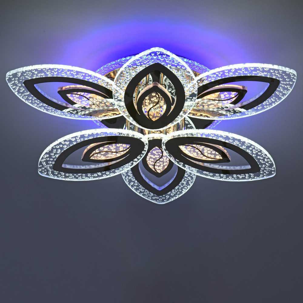 Изображение Люстра потолочная светодиодная c RGB подсветкой Light House SRS-19567/3+3, цвет хром ИМ Light-Deco 1 