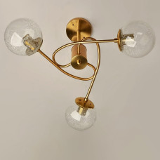 Люстра стельова Light House SH-19569/3A COOPER 580*580*380 колір золото, плафон прозорий