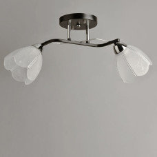 Люстра стельова Light House SH-19579/2B BK+CR 540*150*240 колір чорний + хром, плафон білий