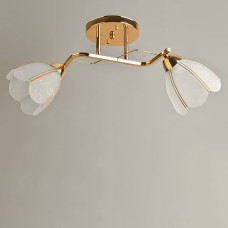 Люстра стельова Light House SH-19579/2 FG 540*150*240 колір золото, плафон білий 