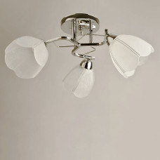 Люстра стельова Light House SH-19579/3A CR 520*520*240 колір хром, плафон білий 