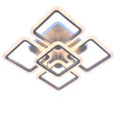 Люстра стельова світлодіодна LED Light House SRS-19589/4+1 MATT SILVER (RGB) 131W+10W, колір матове срібло