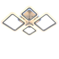 Люстра стельова світлодіодна LED Light House SRS-19589/2+2 MATT SILVER (RGB) 84W+8W, колір матове срібло