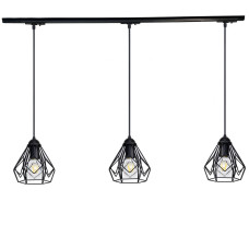 Світильник підвісний трековий Атмолайт Track-3 Bevel TP165-1000-3 Black чорний