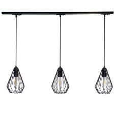 Світильник підвісний трековий Атмолайт Track-3 Dribble TP160-1000-3 Black чорний