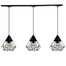 Світильник підвісний трековий Атмолайт Track-3 Quarz TP220-1000-3 Black чорний