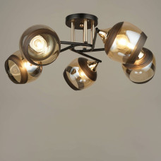 Люстра стельова Light House SRS-19298/5 BK+FGD чорна + золото