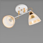 Зображення Люстра стельова Light House SRS-19517/2 WT+FG біла + золото, плафон бурштиновий з білим ИМ Light-Deco 