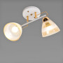 Зображення Люстра стельова Light House SRS-19517/2 WT+FG біла + золото, плафон бурштиновий з білим ИМ Light-Deco 1 