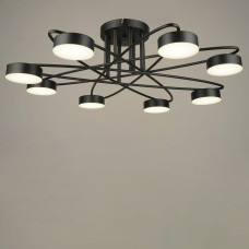 Люстра стельова світлодіодна Light House SRS-19544/8 112W, колір чорний
