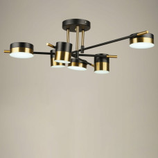 Люстра стельова світлодіодна Light House SRS-19600/6 78W, колір чорний + бронза