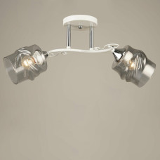 Люстра стельова Light House SRS-19601/2 WT + CH білий + хром, плафон сірий
