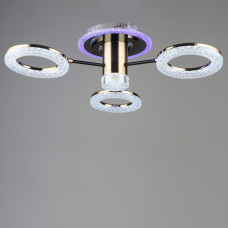 Люстра стельова світлодіодна LED Light House SRS-19608/3 GD+BK 46W, колір чорний + золото