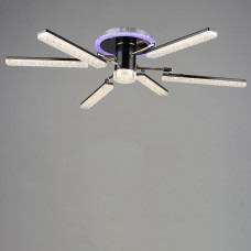 Люстра стельова світлодіодна LED Light House SRS-19609/6 GD+BK 76W, колір чорний + золото