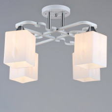 Люстра стельова Light House SR-19616/4 WT+CH D480*H270 E27 біла + хром