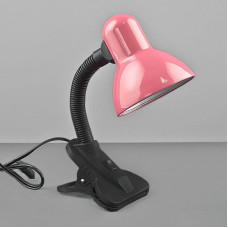 Учнівська настільна лампа (прищіпка) Light House ST-12089 PK B рожева