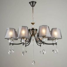 Люстра підвісна з абажуром Light House SRS-19649/8 COFFEE+FGD кавовий + золото, абажур сірий