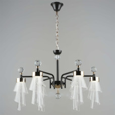 Люстра підвісна світлодіодна Light House SRS-19652/6 COFFEE+FGD 72W чорна + золото