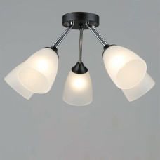 Люстра стельова Light House SRS-19690/5 BK+CH чорний + хром