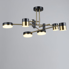 Люстра стельова світлодіодна LED Light House SRS-19694/6 BK+COP, колір чорний + золото