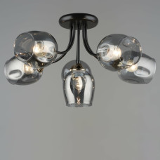 Люстра стельова Light House SRS-19697/6 COFFEE+FGD чорний + золото