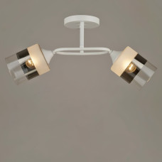 Люстра стельова Light House SRS-19701/2 WT білий, плафон білий + чорний + прозорий